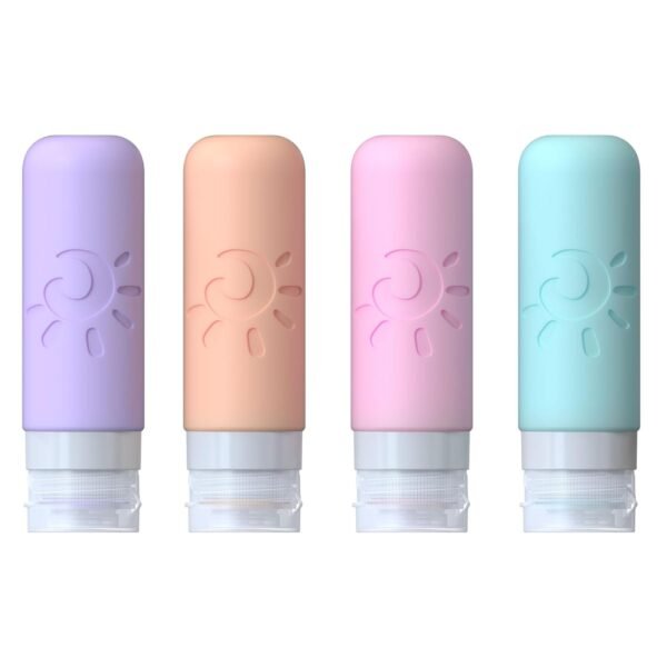 Travel Bottles for Toiletries, TSA Approved Travel Containers 3oz Leak Proof Travel Tubs Refillable Liquid Travel Accessories for Shampoo Conditioner Lotion Body Wash(Multicolored C) - Image 2