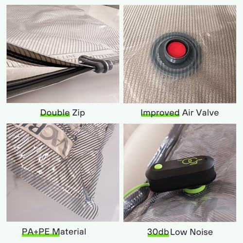 Travel Vacuum Storage Bags with USB Electric Pump, 15 Pack Compression Travel Packing Bags for Luggage and Suitcase, Carry-on Size Space Saver for Clothes and Clothing - Image 7