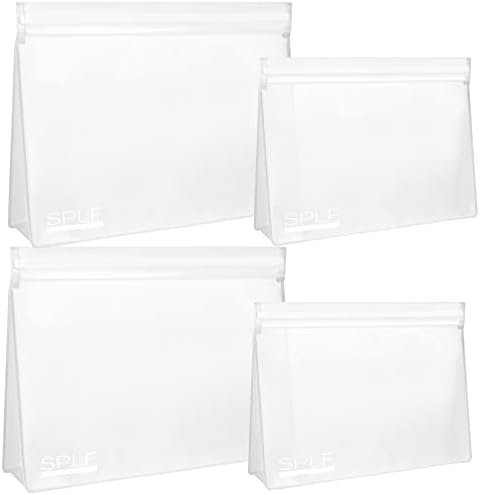 SPLF 4 Pack Leakproof Clear Toiletry bags, TSA Approved Quart Size Zipper Bags, BPA Free Travel Makeup Cosmetic Bags for Women Men, Carry on Airport Airline Compliant Bags