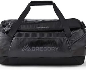 Gregory Alpaca 40L Water-Resistant Adventure Travel/Gear Organization Duffel Bag with Packing Cube Included, Obsidian Black