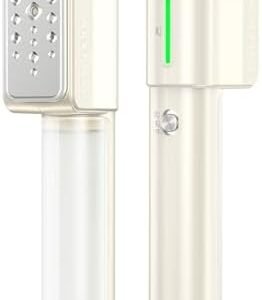 Jack ＆ Rose Dual Voltage Travel Portable Mini Steamer,110-230V,0.9Ib Light,9 * 2.6in Small Mini Travel Size,Steamer Iron 2 in 1,15s Heat-Up,Ceramic Heat Panel,For Global ＆ Europe Traveling