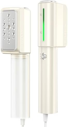 Jack & Rose Dual Voltage Travel Portable Mini Steamer,110-230V,0.9Ib Light,9 * 2.6in Small Mini Travel Size,Steamer Iron 2 in 1,15s Heat-Up,Ceramic Heat Panel,For Global & Europe Traveling