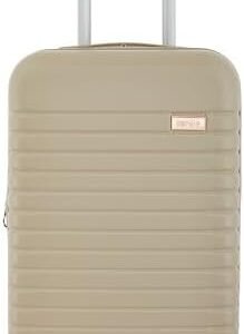 kensie Graceful Hardside Carry-On Luggage, Light Taupe, 22-Inch