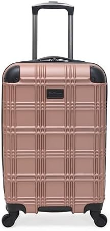 Ben Sherman Nottingham Lightweight Hardside 4-Wheel Spinner Travel Luggage, Rose Gold, 20-Inch Carry On