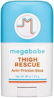 Megababe Thigh Rescue Anti-Chafe Stick Mini | Travel size, great for on-the-go | Prevents skin chafe & irritation | Thighs, arms, bra-lines & more