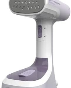 BLACK+DECKER Easy Store Pro Foldable Steamer, GS0311-0PD, 45-Second Heat Up, Extra Long Power Cord & Lint Remover Attachment, Powerful Steam Performance for Clothes, Drapes & Upholstery