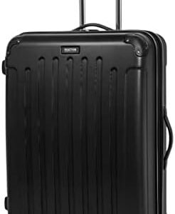 Kenneth Cole REACTION Renegade Luggage Expandable 8-Wheel Spinner Lightweight Hardside Suitcase, Black, 28-Inch Checked