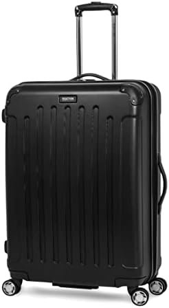 Kenneth Cole REACTION Renegade Luggage Expandable 8-Wheel Spinner Lightweight Hardside Suitcase, Black, 28-Inch Checked