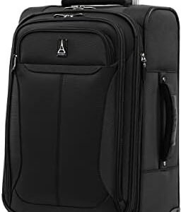 Travelpro Tourlite Softside 21" Expandable Luggage with 4 Spinner Wheels, Lightweight Suitcase, Carry-On, Black