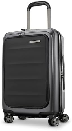 Samsonite Carry-On Pro Front Pocket Hardside Expandable 21-Inch Octiv Luggage: Durable & Impact Resistant, 360° Aero Trac Spinner Wheels, Adjustable Telescopic Handle, TSA Approved Lock - Black