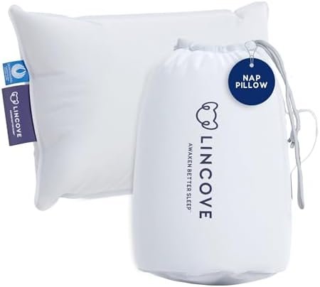 Lincove Microgel Travel Pillow - Global Recycled Standard Certified - Plush and Cozy Luxury Pillow to Support Head, Neck, While Sleeping on Airplanes, Cars, Hotels & Home - 12"x16" - Image 3