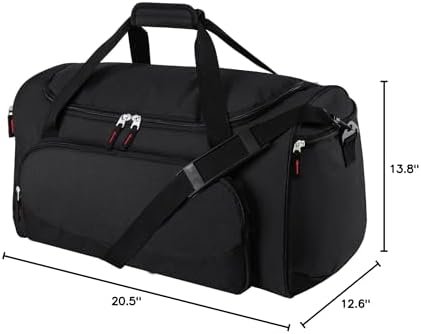 Gym Bag for Men - 55L Black Durable Large Duffle Bag for Travel, Workout, Fitness & Sport - Image 7