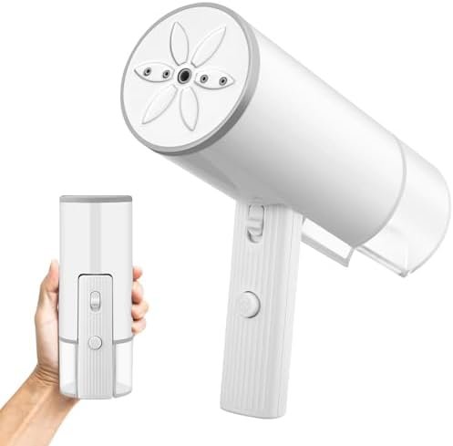Travel Steamer - Handheld Steamer for Clothes, 2 in 1 Foldable Garment Steamer, Wrinkles Remover with Brush, Portable and Lighweight Steam Iron for Office, Home and Travel