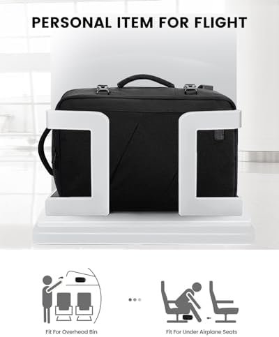 LOVEVOOK Travel Carry on Backpack, Large 40L Personal Item Travel Bag for Men & Women Flight Approved with 3 Packing Cubes, Suitcase Water Resistant Luggage Daypack Business Weekender Bag, Black - Image 2