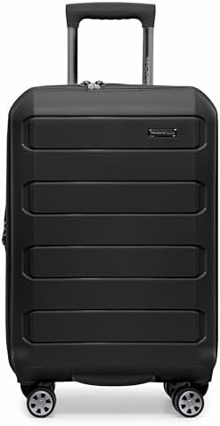 Traveler's Choice Pagosa Indestructible Hardshell Expandable Spinner Luggage, Black, Carry-on - Image 2
