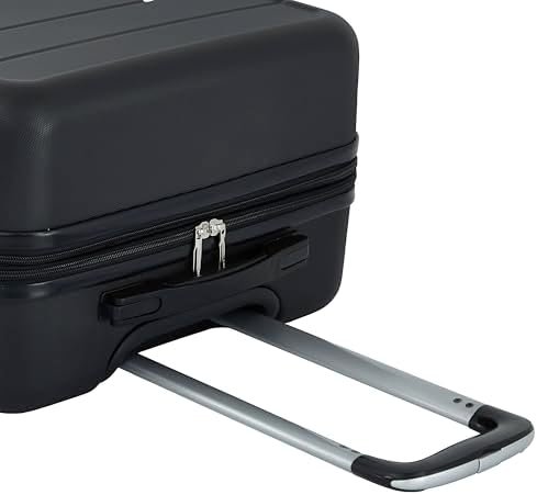 French Connection St. Martin Carry-On Luggage with Cup Holder/USB Ports, Black - Image 4