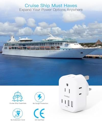 2 Pack PD 20W US to UK Ireland Travel Plug Adapter, Type G Power Adapter with 4 AC Outlets and 4 USB Ports (2 USB C), Travel Essentials for USA to Dubai Scotland British London England Hong Kong Irish - Image 8