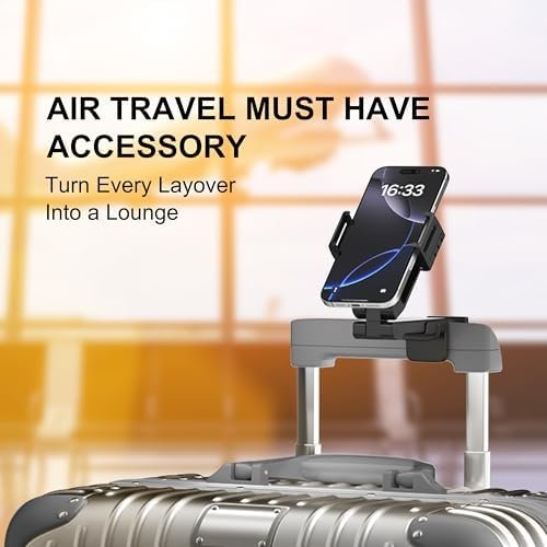 Perilogics 2025 Upgraded Travel Essentials Must Haves Airplane Phone Holder Mount. Improved Ergonomic Lever, Perfect for Long Flight, Cruise, Desk, Travel Gift for Content Creator - Image 5