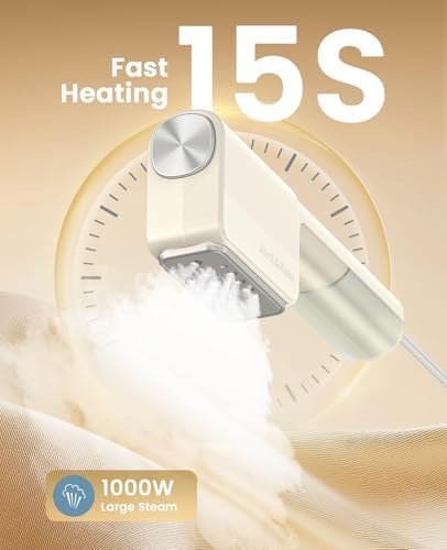 Jack & Rose Dual Voltage Travel Portable Mini Steamer,110-230V,0.9Ib Light,9 * 2.6in Small Mini Travel Size,Steamer Iron 2 in 1,15s Heat-Up,Ceramic Heat Panel,For Global & Europe Traveling - Image 6