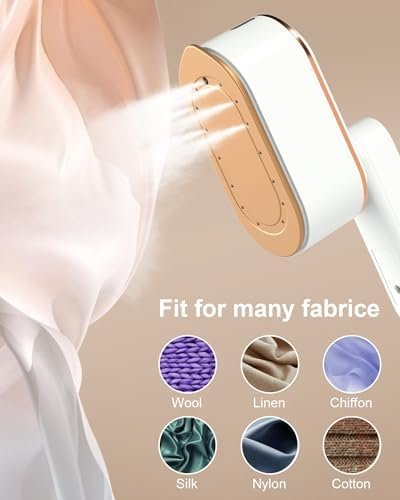 Travel Steamer Iron for Clothes - 1200W Handheld Size Portable Travel Steamer, 3 Steam Levels Clothes Steamer with LCD Screen, 10S Fast Heat-up Steamer for Dress Shirt Home Travel (White) - Image 7