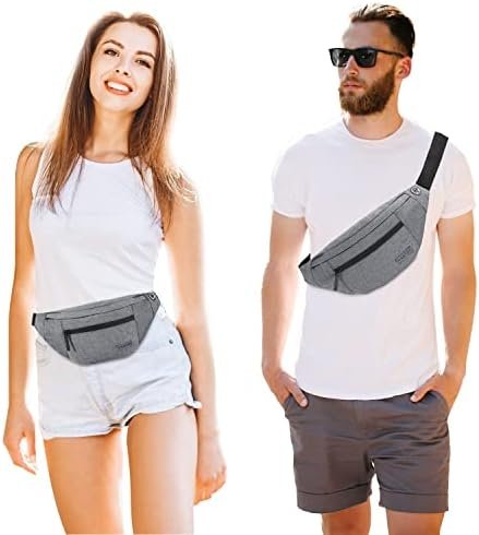 MAXTOP Large Crossbody Fanny Pack with 4-Zipper Pockets,Gifts for Enjoy Sports Festival Workout Traveling Running Casual Hands-Free Wallets Waist Pack Phone Bag Carrying All Phones - Image 2