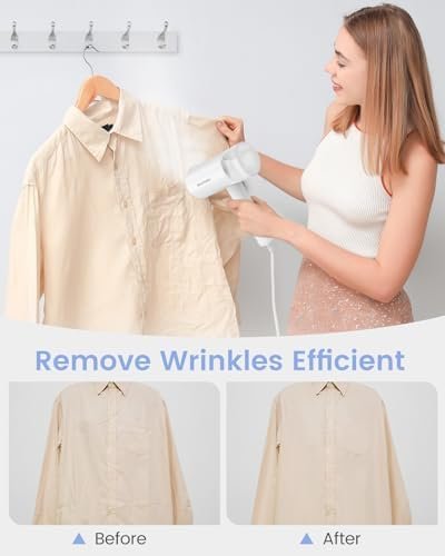 BEAUTURAL Steamer for Clothes, Foldable Handheld Clothing Wrinkles Remover for Garments, 30-Second Fast Heat-up, Portable Fabric Steamer for 120V Countries, Not for Use in 220V Such as Europe - Image 5