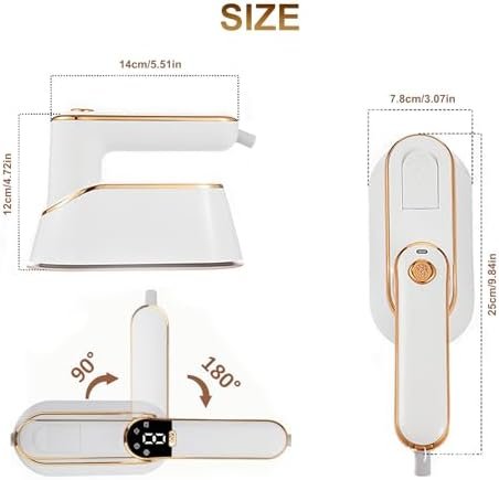 Portable Steamer - 180° Rotating Foldable Handheld Garment Steamer- 10s Fast Heat Up - Travel Steamer For Clothes - Portable Iron for Travel, Home, Wedding - Image 2