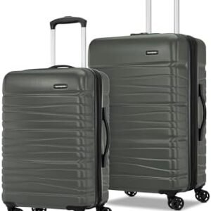Samsonite Evolve SE Hardside Expandable with Double Spinner Wheels, 2PC SET (CO/M), Army Green