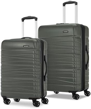 Samsonite Evolve SE Hardside Expandable with Double Spinner Wheels, 2PC SET (CO/M), Army Green