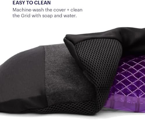 Purple Back Cushion | Pressure Reducing Grid Designed for Ultimate Comfort | Designed for Chairs, Gaming, and Travel | Made in The USA - Image 7