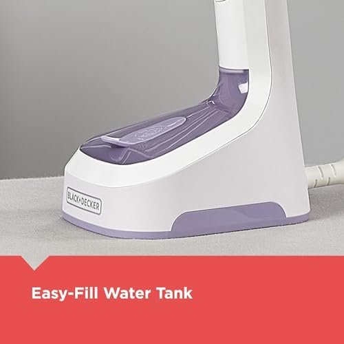 BLACK+DECKER Easy Store Pro Foldable Steamer, GS0311-0PD, 45-Second Heat Up, Extra Long Power Cord & Lint Remover Attachment, Powerful Steam Performance for Clothes, Drapes & Upholstery - Image 4