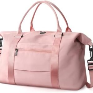 Travel Duffel Weekender Carry On Tote for Women and Men - Waterproof Gym Bag, Hospital Bag for Labor and Delivery, Overnight Luggage with Trolley Sleeve
