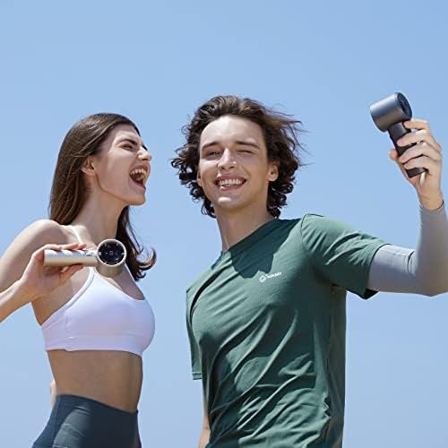JISULIFE Portable Handheld Fan,Speed(1-100) Adjustable Turbo Mini Fan,5000mAh Battery Rechargeable Personal Fan with Metal Body,Digital Display,Gifts for Women Men Travel/Camping/Outdoor-Grey - Image 9