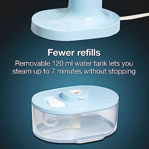 Proctor Silex Compact Travel Iron & Garment Steamer for Clothes, Ready in 45 Seconds for 7 Minutes of Continuous Use, Portable and Lightweight, Vacation Essentials, 1200 Watts, 120 ml Water Tank, Blue - Image 4