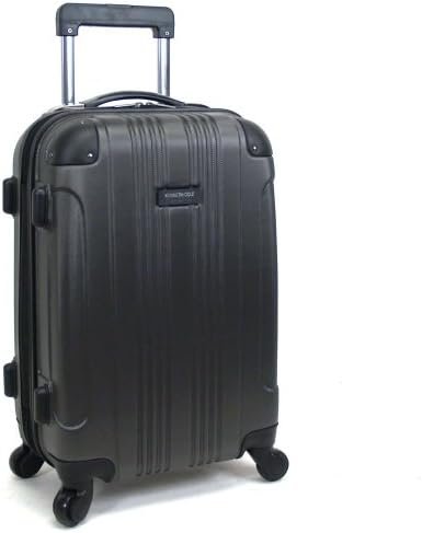 Kenneth Cole REACTION Out of Bounds Lightweight Hardshell 4-Wheel Spinner Luggage, Charcoal, 20-Inch Carry On