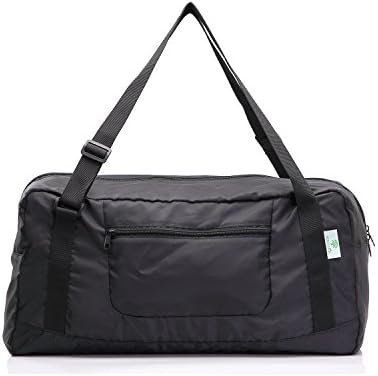HOLYLUCK Foldable Travel Duffel Bag For Women & Men Luggage Great for Gym (black) One_Size - Image 6