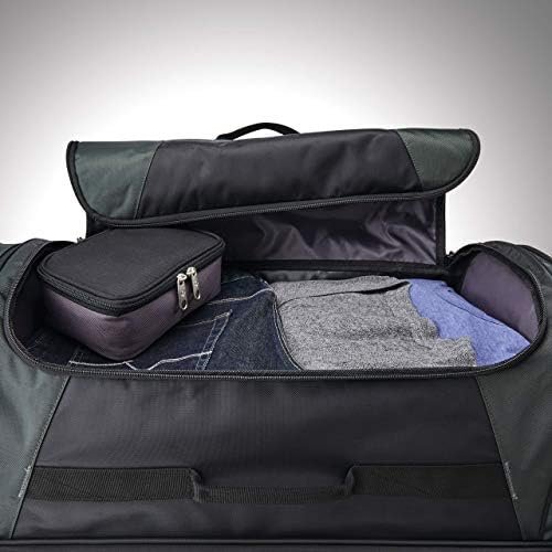 Samsonite Andante 2 Wheeled Duffel Bag – 32-Inch Durable Rolling Luggage with Inline Skate Wheels, Push-Button Handle & Spacious Compartments – Travel-Friendly and Lightweight - All Black - Image 3