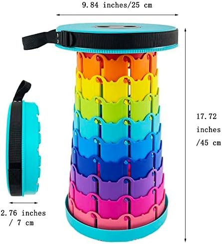 Lightweight Folding Stool Upgraded Collapsible Chair, Retractable Stool with Load Capacity 400lbs, Portable Telescopic Chair for Fishing Hiking Camping Travel and BBQ - Image 3