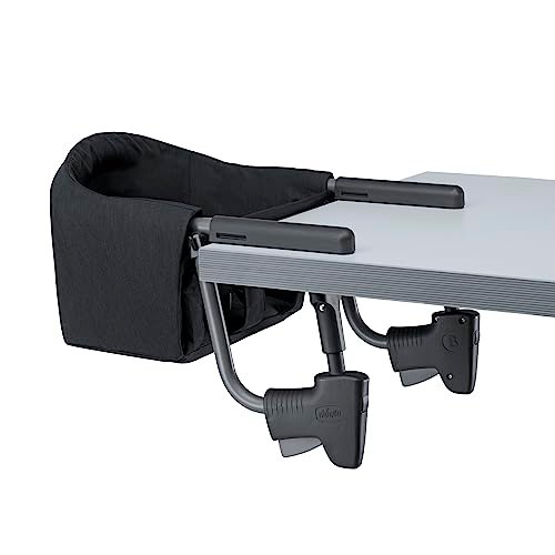 Chicco FastLock® Hook-On High Chair, Portable High Chair for Babies and Toddlers, Sets up in Seconds | Black/Black