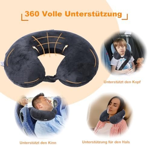 Travel Pillow,100% Pure Memory Foam U Shaped Neck Pillow,Super Lightweight Portable Headrest Great for Airplane Chair, Car,Home,Office,Sleeping Rest Cushion (Black) - Image 3