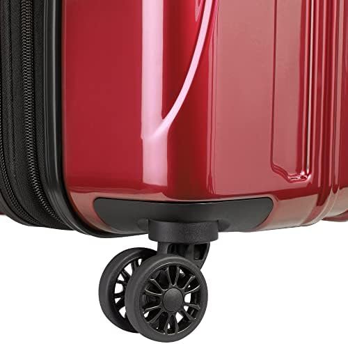 DELSEY PARIS Helium Aero Hardside Expandable Luggage with Spinner Wheels, Brick Red, Checked-Medium 25 Inch - Image 8
