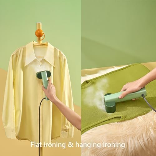 G6 Steamer for Clothes Portable 2-in-1 Travel Iron for Clothes, Just 0.7lbs Lightly, 10 Minutes of Continuous Steam, 900W Light Steamer for travel and home (green) - Image 5