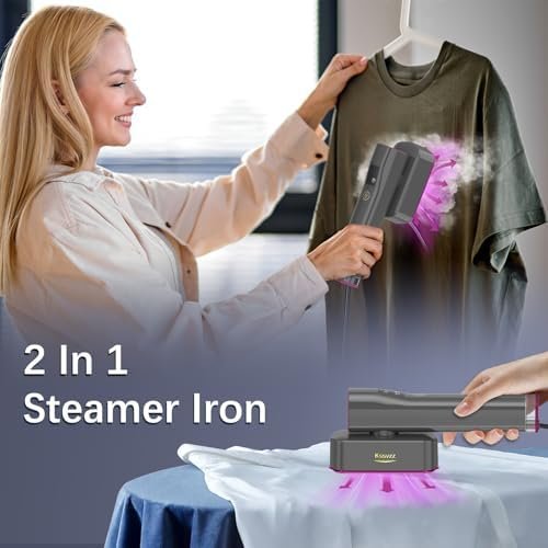Portable Travel Steamer Iron for Clothes with LCD Touch Screen - 4 Mode Handheld Mini Clothing Steam Iron, Small Garment Steamer Ironing Machine, Hand Held Fabric Steamer for Home, Travel (120V ONLY) - Image 3