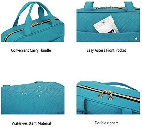 BAGSMART Toiletry Bag Travel Bag with hanging hook, Water-resistant Makeup Cosmetic Bag Travel Organizer for Accessories, Shampoo, Full Sized Container, Toiletries, Teal - Image 5