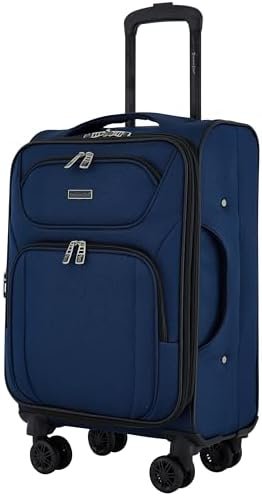 Travelers Club Swansea Carry-On Luggage, Navy Peony, 3 Piece Set - Image 2