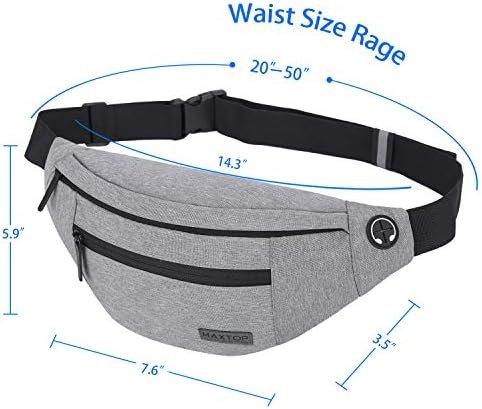 MAXTOP Large Crossbody Fanny Pack with 4-Zipper Pockets,Gifts for Enjoy Sports Festival Workout Traveling Running Casual Hands-Free Wallets Waist Pack Phone Bag Carrying All Phones - Image 5