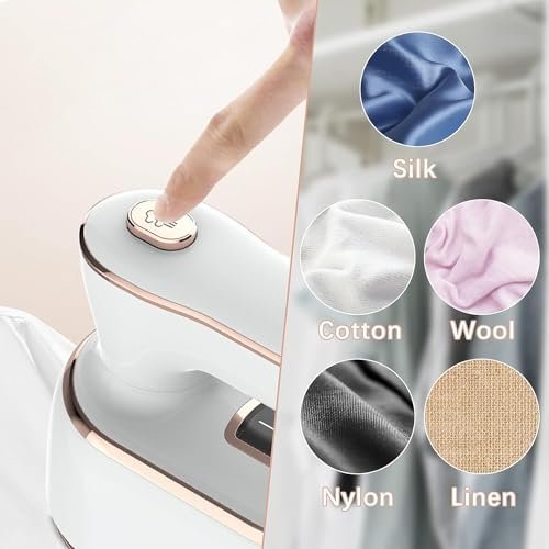 Mini Steam Iron for Clothes, Travel Steamer for Clothes Portable Steamer Travel Iron, Micro Steam Iron Mini Handheld Steamer Support Dry And Wet Ironing for Home Travel (White), RTOOJK00 - Image 5