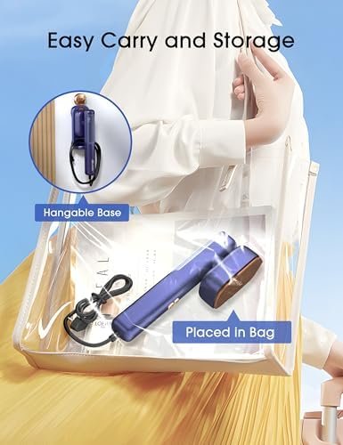 Travel Steamer for Clothes, Portable Mini Clothes irons, 120-240V Adaptive Voltage Clothes Steamer Handheld, Garment Steamer, 15s Heat Up, Adjustable Steam/Temperature - Image 7