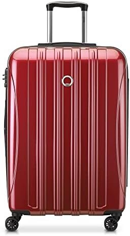 DELSEY PARIS Helium Aero Hardside Expandable Luggage with Spinner Wheels, Brick Red, Checked-Medium 25 Inch - Image 2