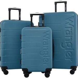 Wrangler Maverick 3 Piece Luggage Set, Blue Heaven, 45.72 cm x 27.94 cm x 71.12 cm
